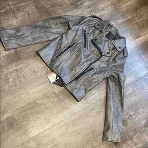 Blank NYC Gray Leather Jacket